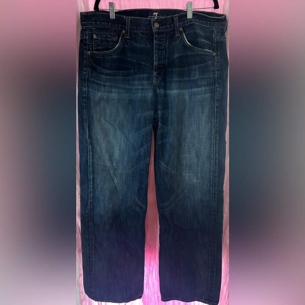 7 For All Mankind Relaxed Fit Blue Jeans